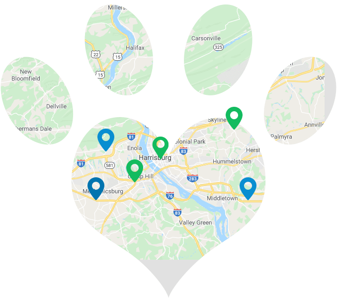 All locations Greenlin map