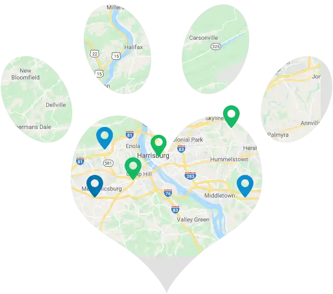 All locations Greenlin map