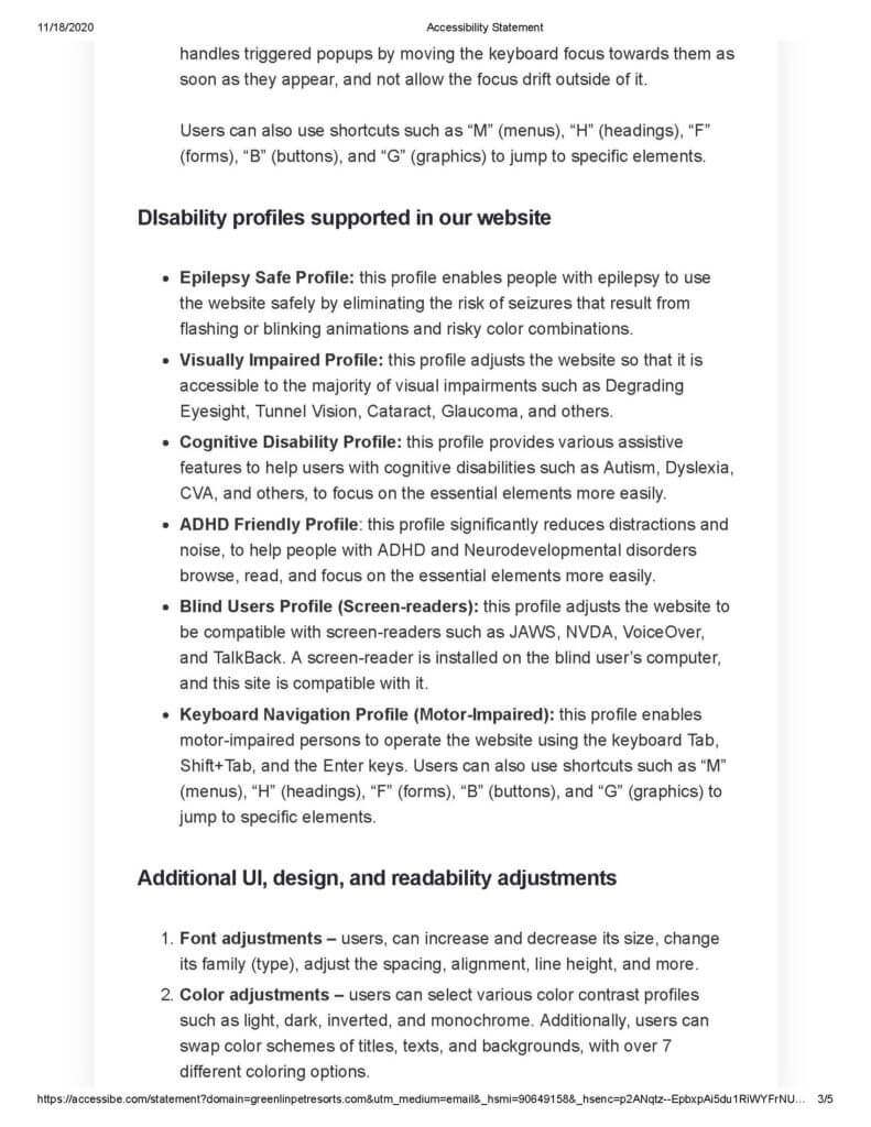 Greenlin Accessibility Statement Page 3